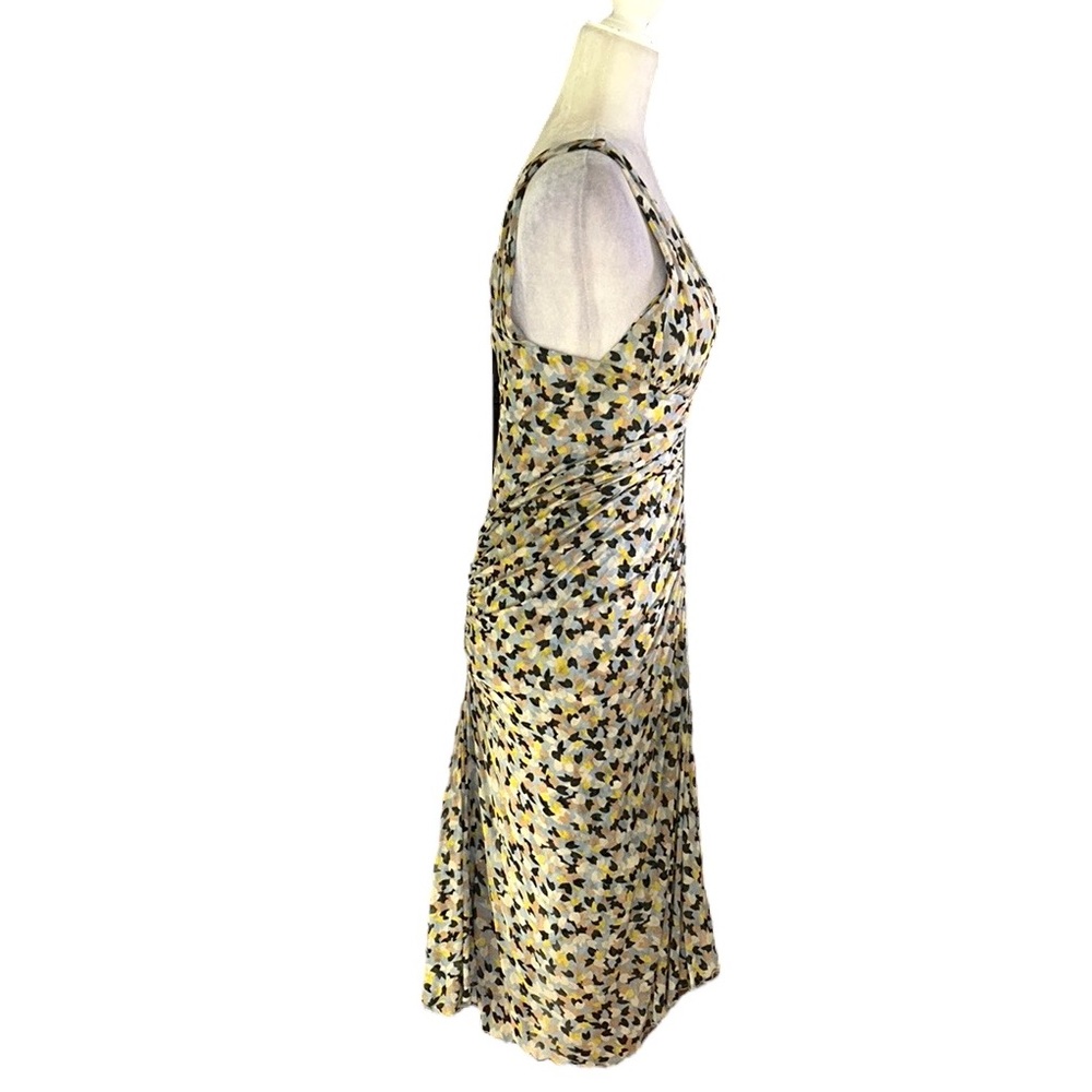 Diane Von Furstenberg Silk Aslin Pastel Ruched Midi Column Dress - 8 - Picture 6 of 13